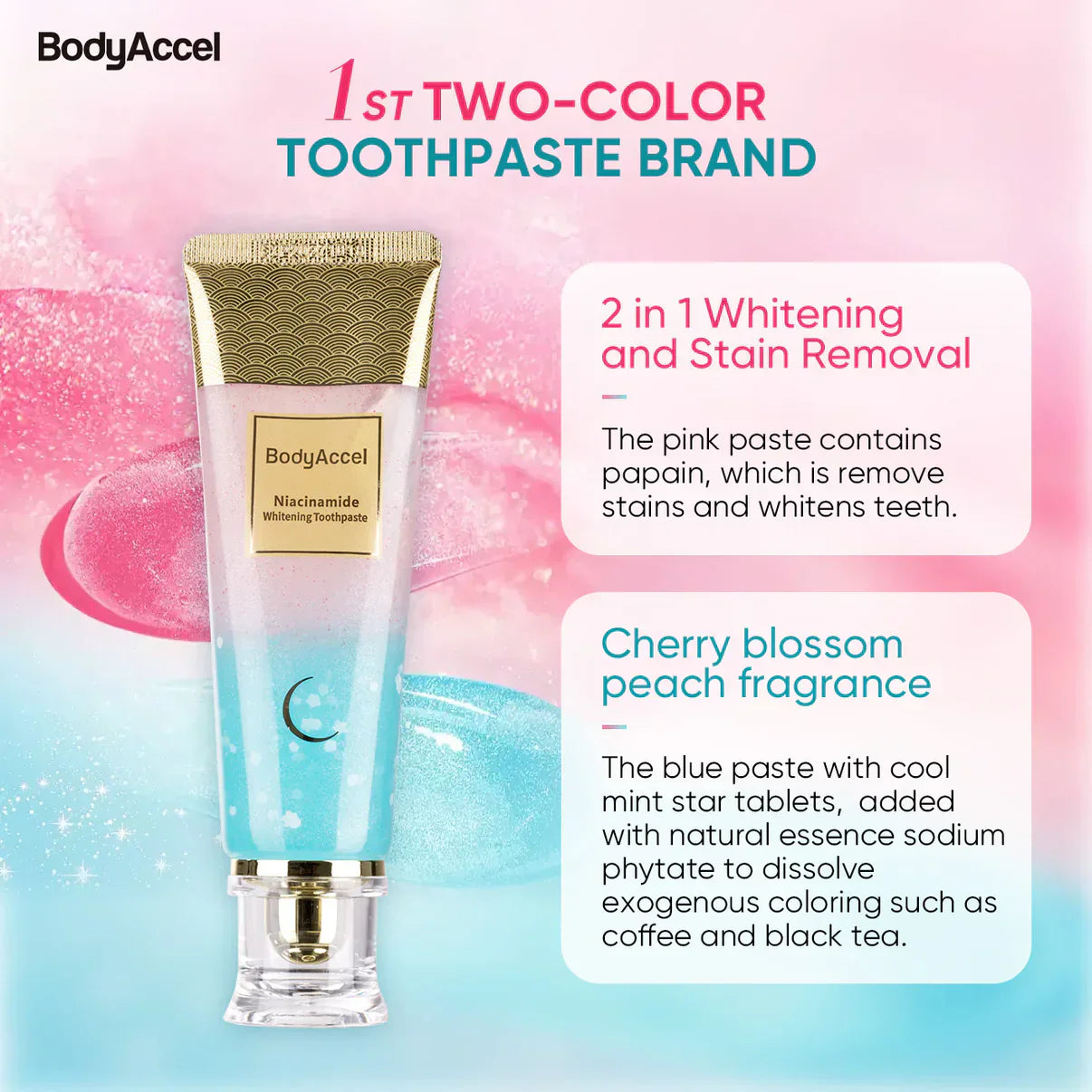 BodyAccel™ Niacinamide Whitening Toothpaste