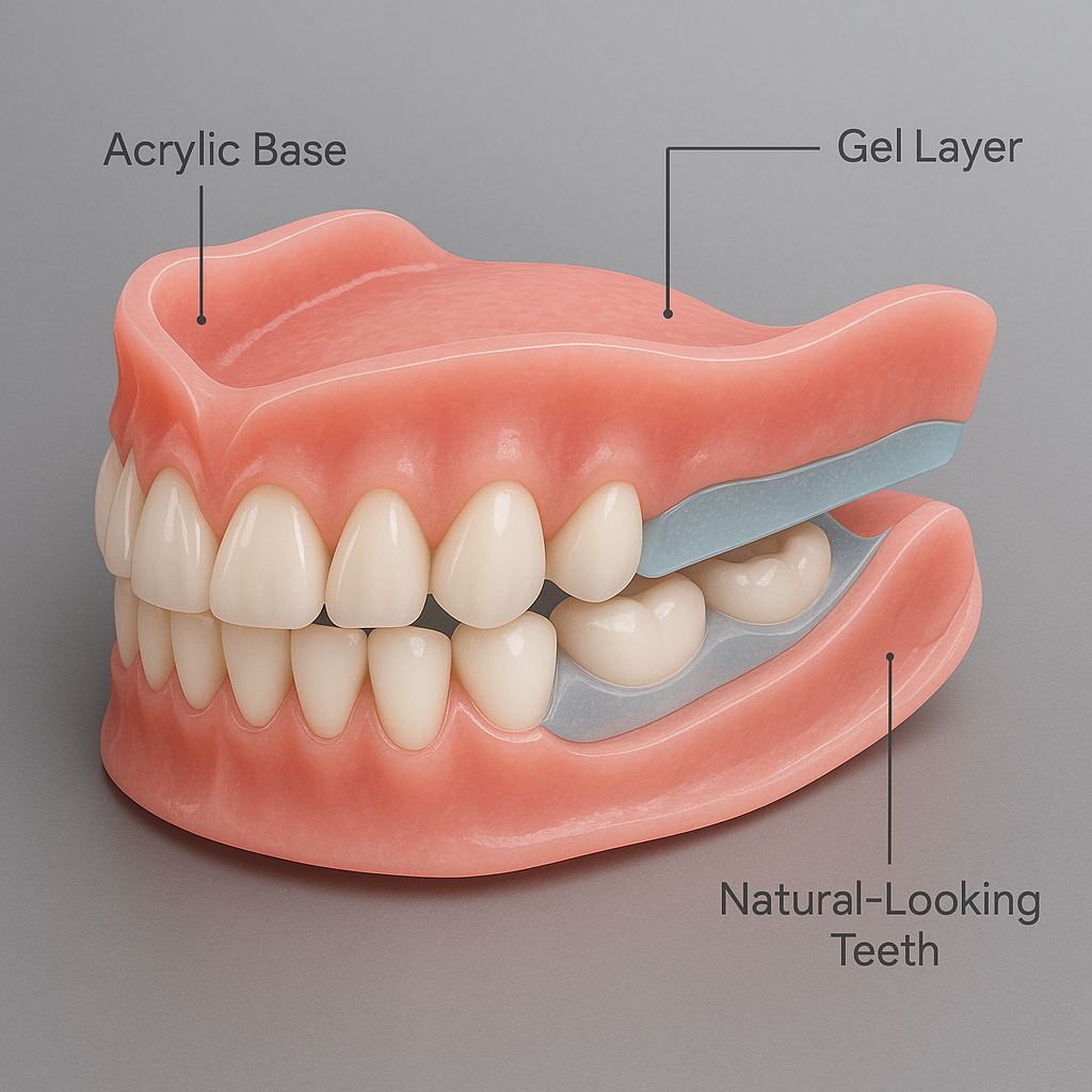 QIAWI™GelFit Functional Dentures – Made in the USA & FDA-Certified
