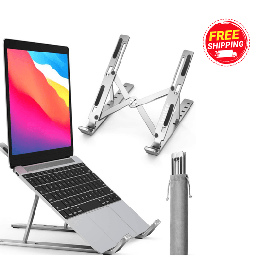 🔥Limited Time Offer - 💎Foldable Metal Laptop Stand with Non-Slip Rubber Grips
